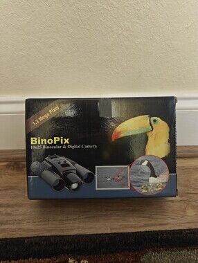 Genuine Zina BinoPix 10x25 Binoculars With Digital Camera + USB Cord